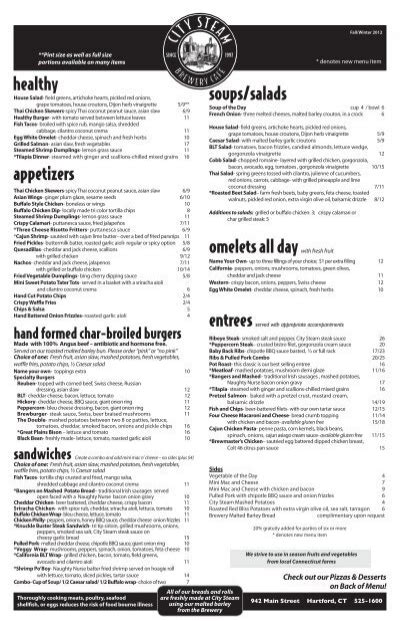City steam brewery cafe menu  "I love the blonde and blonde and naughty nurse the best though